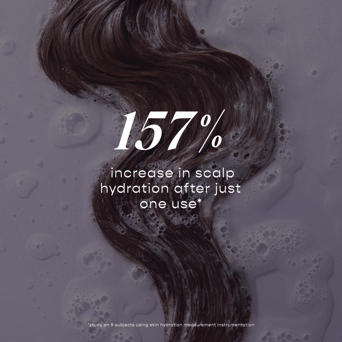 Lolavie AHAs close-up suggests flakes dissolve and scalp feels refreshed.
