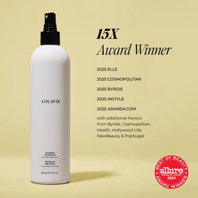 LolaVie Glossing Detangler after use reveals glossy, smooth strands