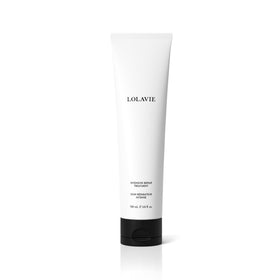 LolaVie Intensive Repair Treatment bottle front promotes color-safe repair.