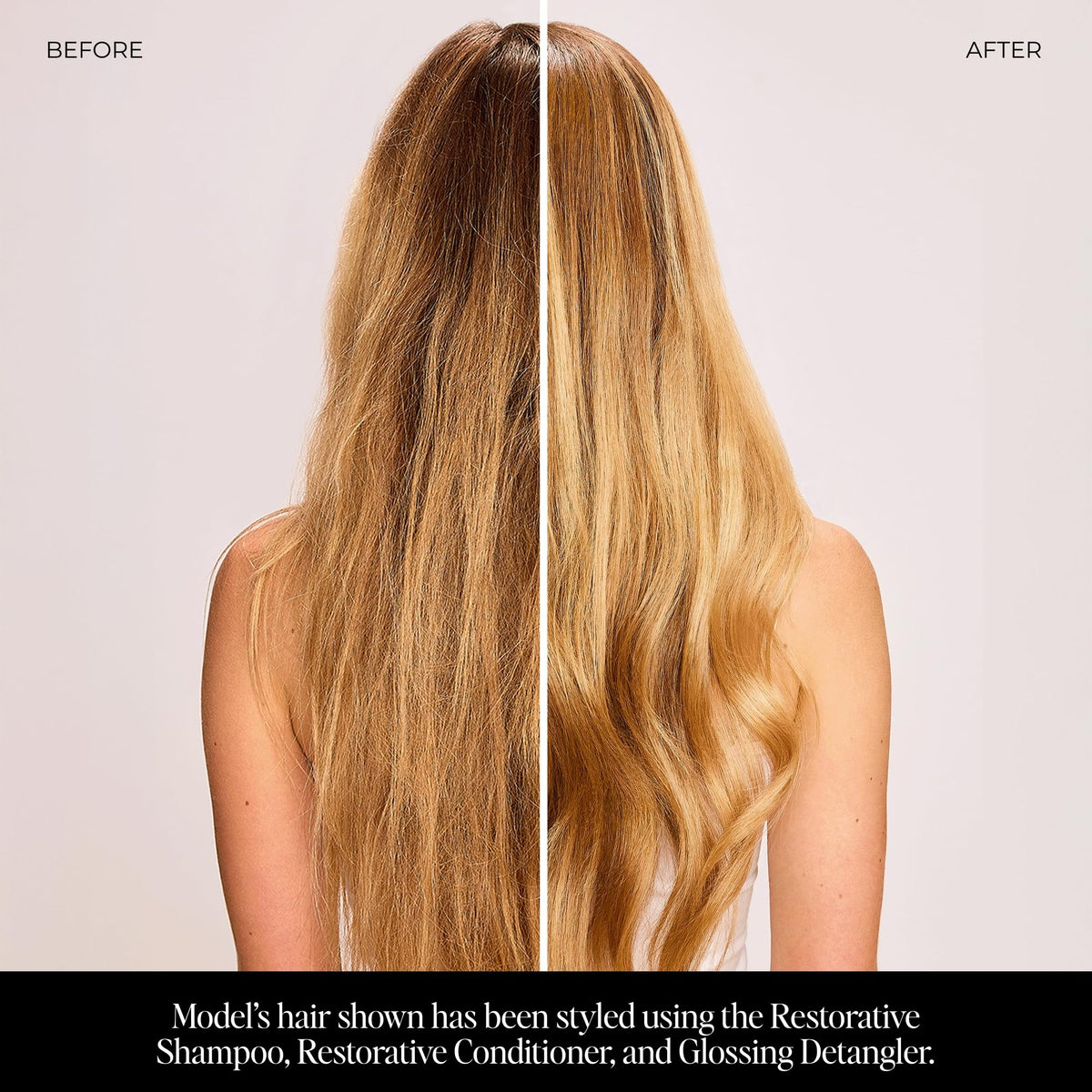 LolaVie Restorative Conditioner with pea peptides highlights nourishing ingredients