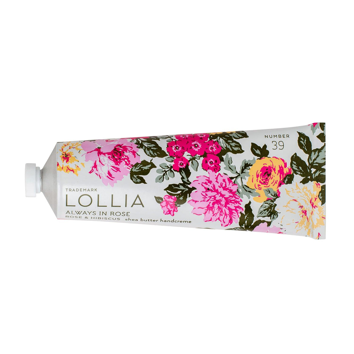 LOLLIA Always in Rose handcreme jar shows quick-absorbing hydration for dry hands
