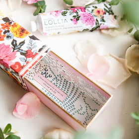 LOLLIA Always in Rose packaging box highlights gift-ready presentation