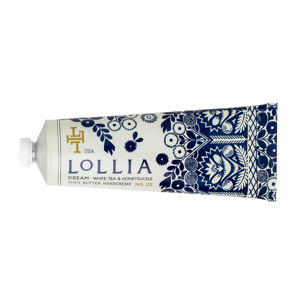LOLLIA Dream Handcreme jar closeup highlights creamy texture for quick daily hydration.