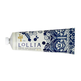 LOLLIA Dream Handcreme jar closeup highlights creamy texture for quick daily hydration.