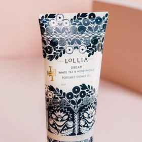 LOLLIA Dream Shower Gel ingredients highlight shea moisture for skin.