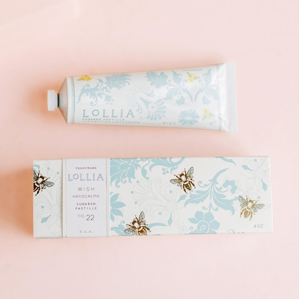 Close-up of Wish Handcreme texture for quick hydration.
