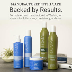 Loma Calming Crème packaging box showing 33.8 oz size