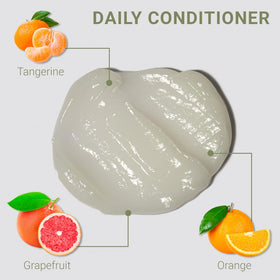 LOMA Daily Conditioner bottle back label, sulfate-free formula supports moisture balance.
