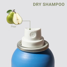 Loma Dry Shampoo absorption action using rice and tapioca starch to soak up oils