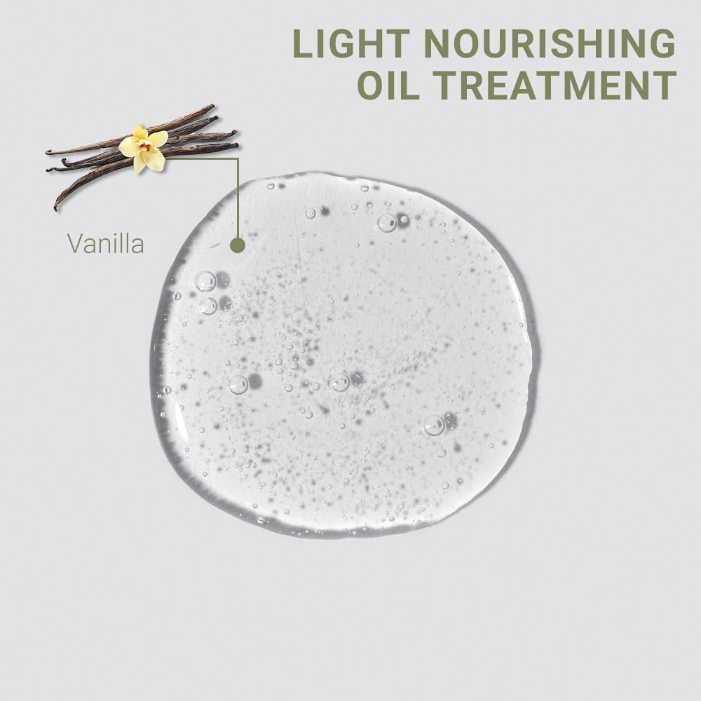 LOMA Nourishing Oil Treatment Light glossy hair close-up showing enhanced sheen