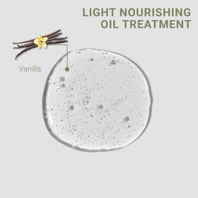 LOMA Nourishing Oil Treatment Light glossy hair close-up showing enhanced sheen