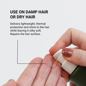 LOMA Nourishing Oil Treatment Light texture on hand demonstrating feather-light application