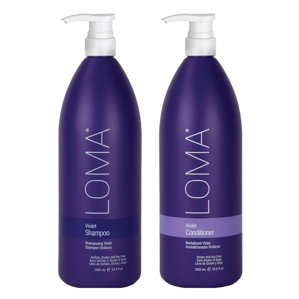 Loma Violet Shampoo bottle front, neutralizing brass for blonde and gray hair