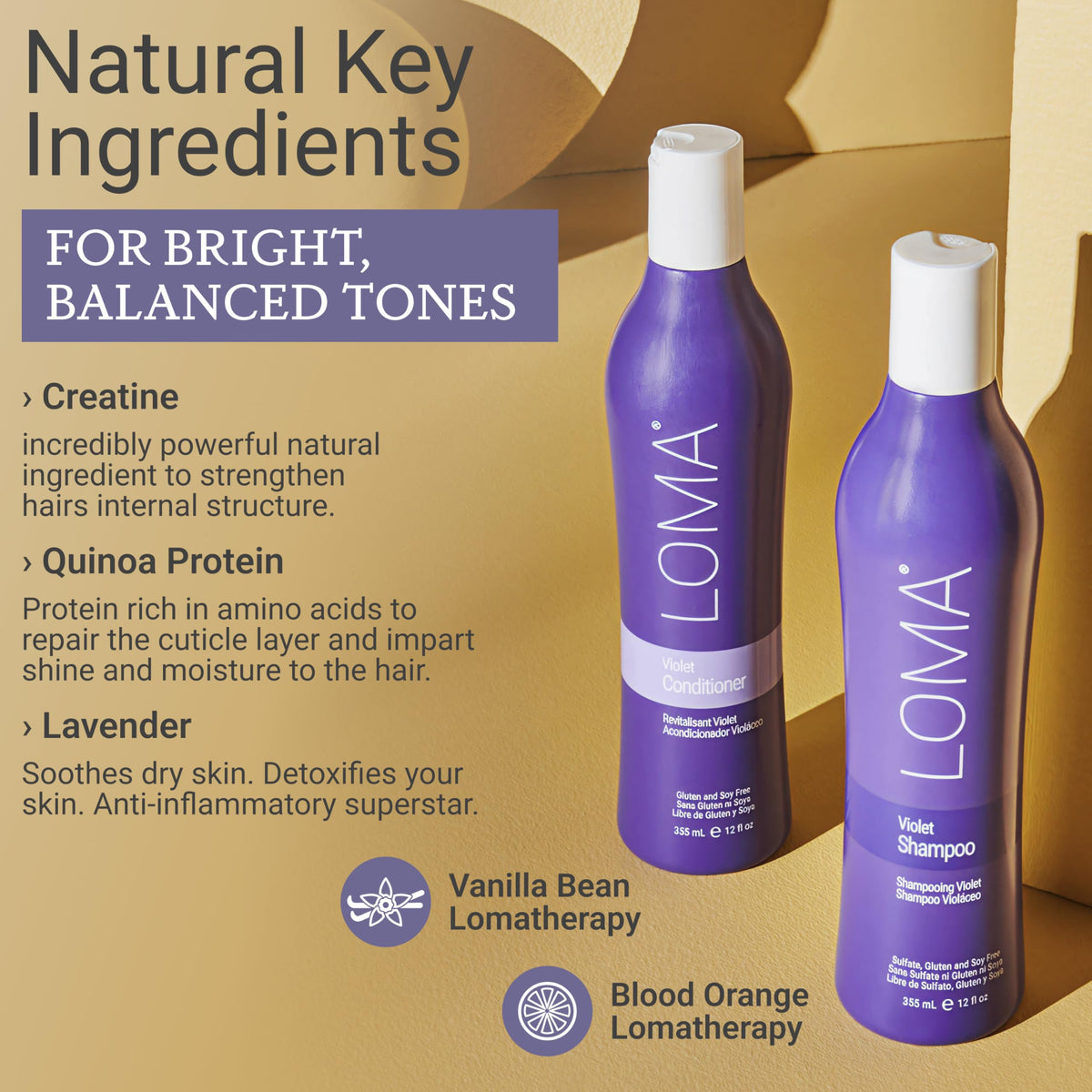 Loma Violet Shampoo lather close-up showing rich blue-violet color