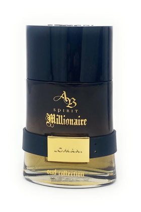 Lomani AB Spirit Millionaire Oud packaging showcases luxury branding.