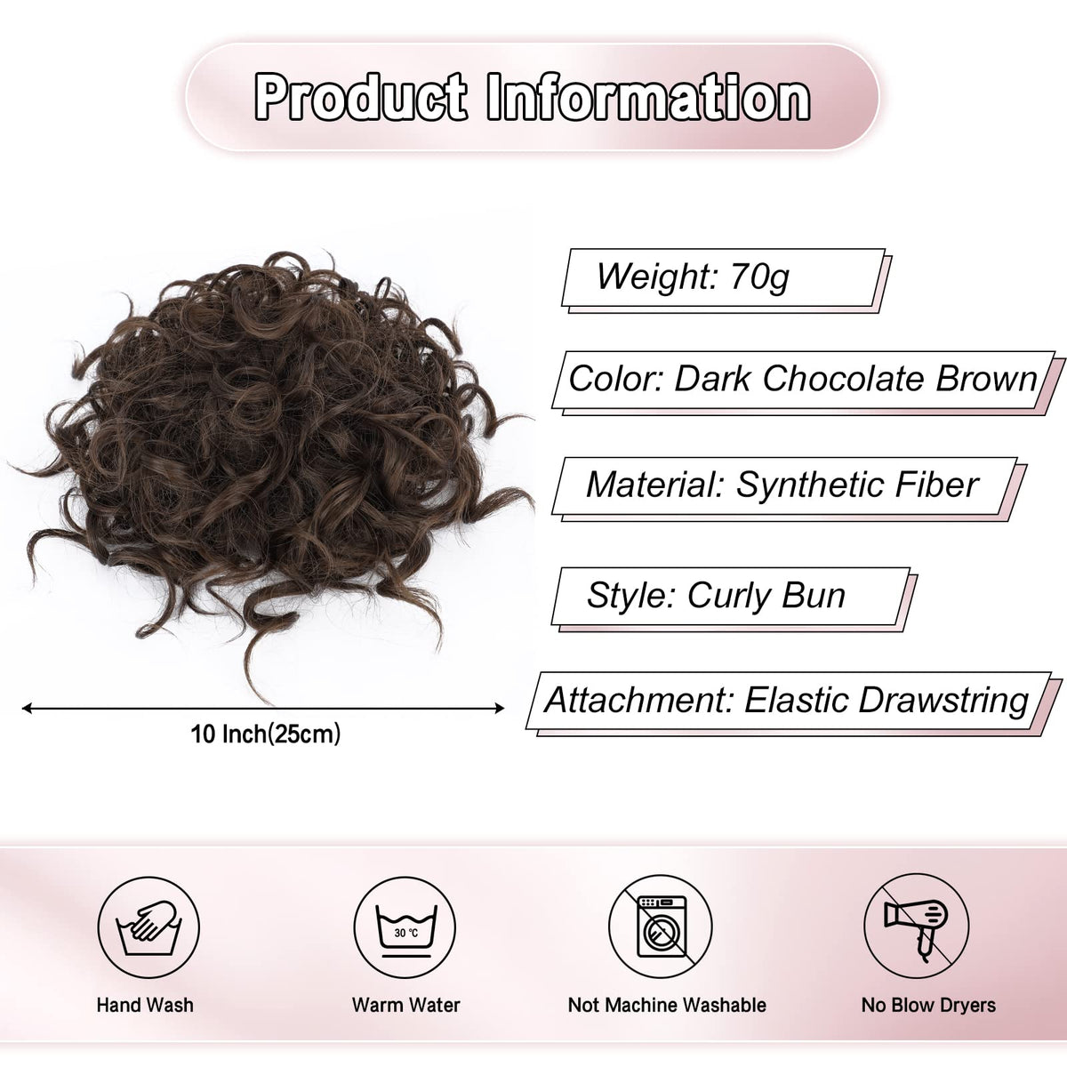 Lommel drawstring pony tail extension demonstrates quick, secure styling.