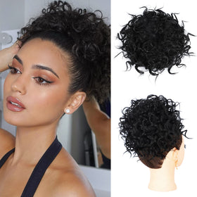 Lommel Messy Bun Hair Piece with drawstring for secure, natural-looking updos.