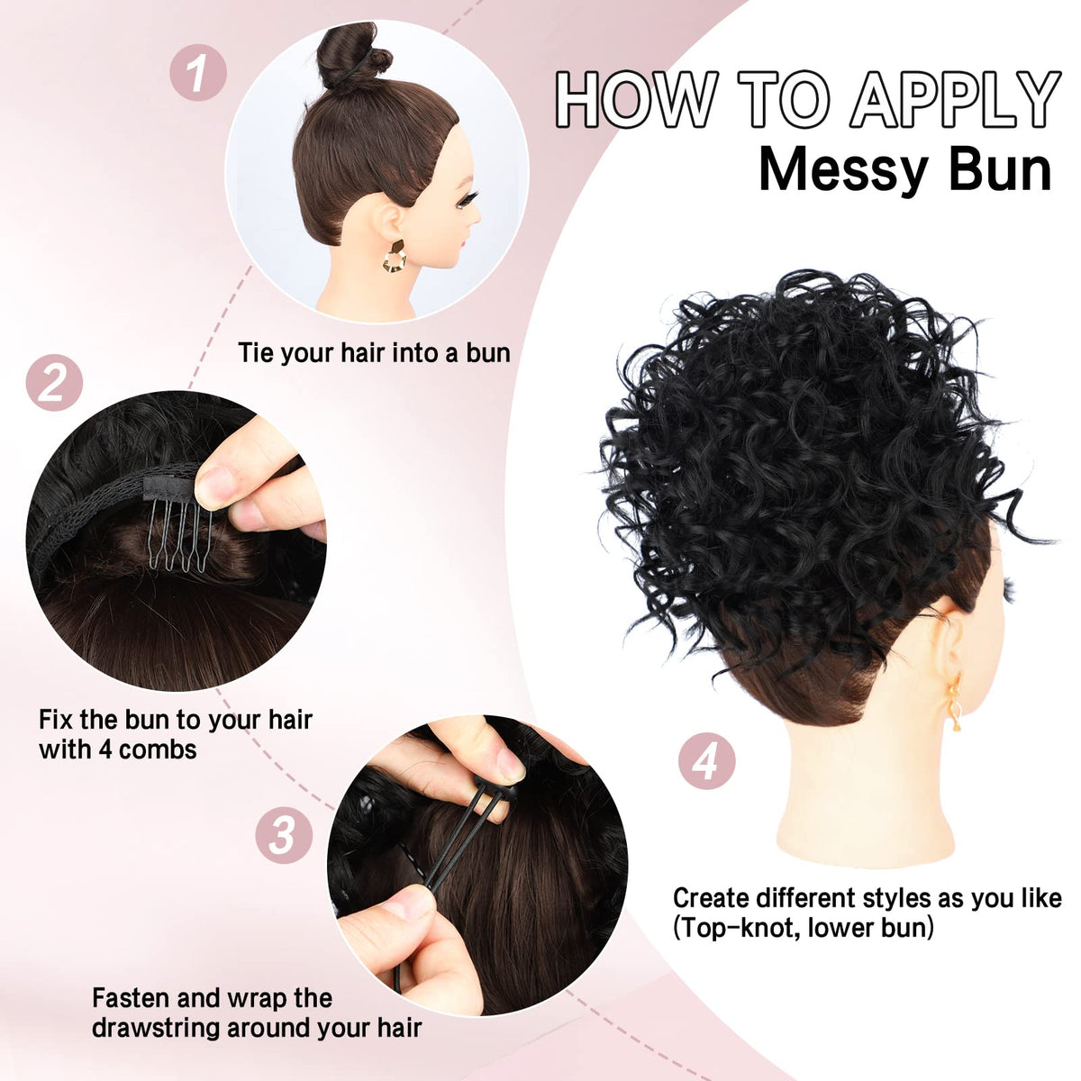 Lommel Short curly ponytail extension adds length to casual looks.