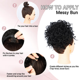 Lommel Short curly ponytail extension adds length to casual looks.