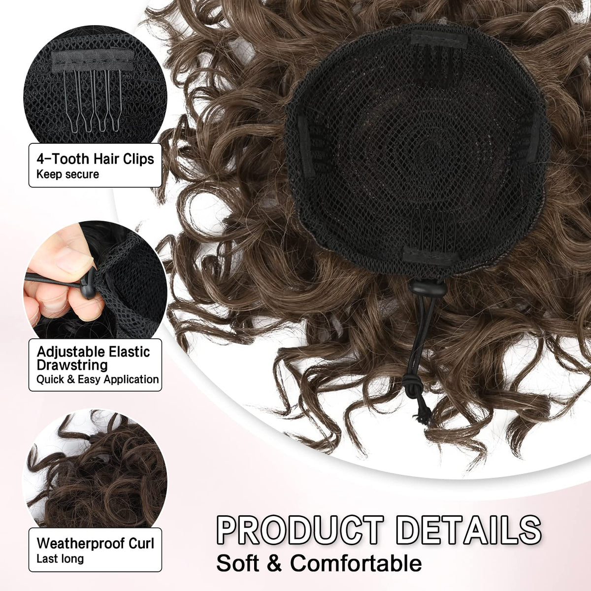 Lommel travel-friendly hair piece packs easily for on-the-go styling.