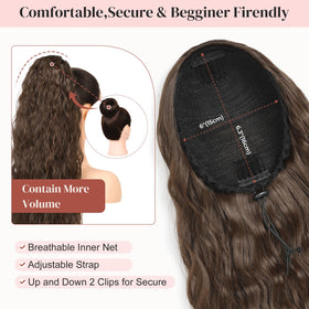 LONAI soft-touch synthetic fibers create a fluffy, natural-looking finish.