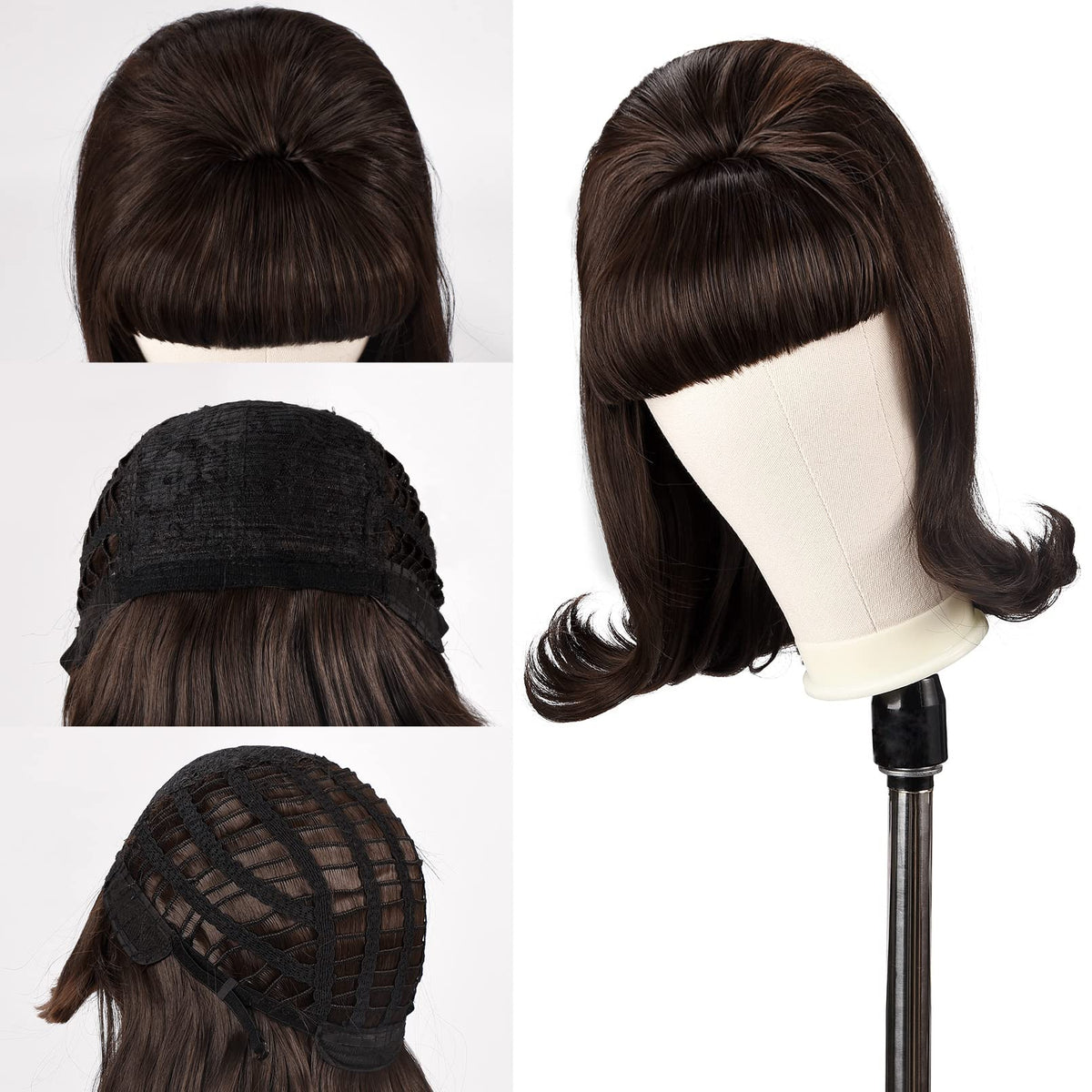 LONAI Retro Brown Wig inner cap demonstrates breathable comfort