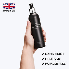 Firm hold from The London Grooming Company Sea Salt Spray without stiffness.