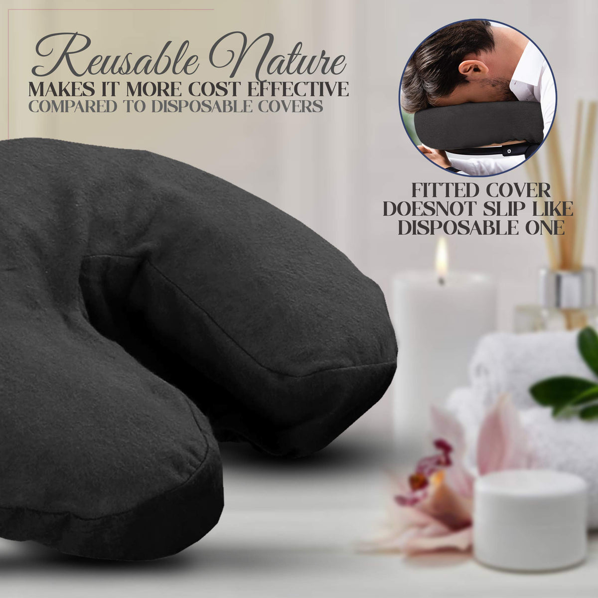 London Linens 100% natural cotton offers breathable comfort during sessions.