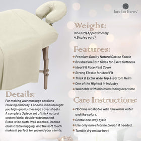 LONDON LINENS brushed on both sides fabric delivers plush softness