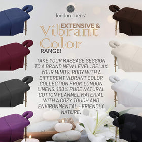 LONDON LINENS color options to match spa decor and branding