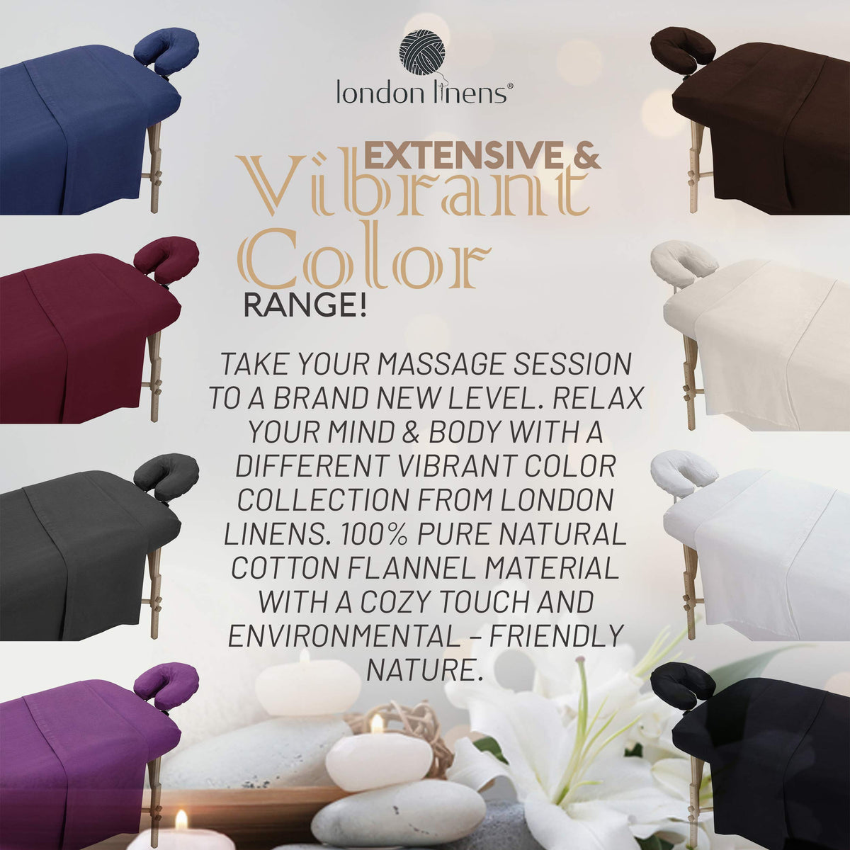 LONDON LINENS elastic-fit design helps sheet stay in place
