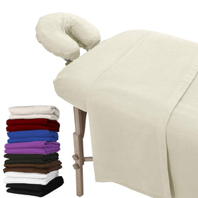 LONDON LINENS extra-thick table cover on massage bed for durability