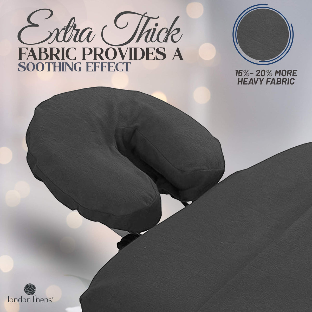 London Linens covers fit most massage tables, even with fleece underpads.