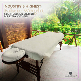 LONDON LINENS fitted massage table cover with strong elastic for secure fit