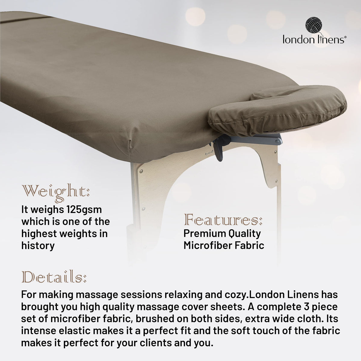 LONDON LINENS fitted sheet 36x78x7.5 with strong elastic for secure fit.