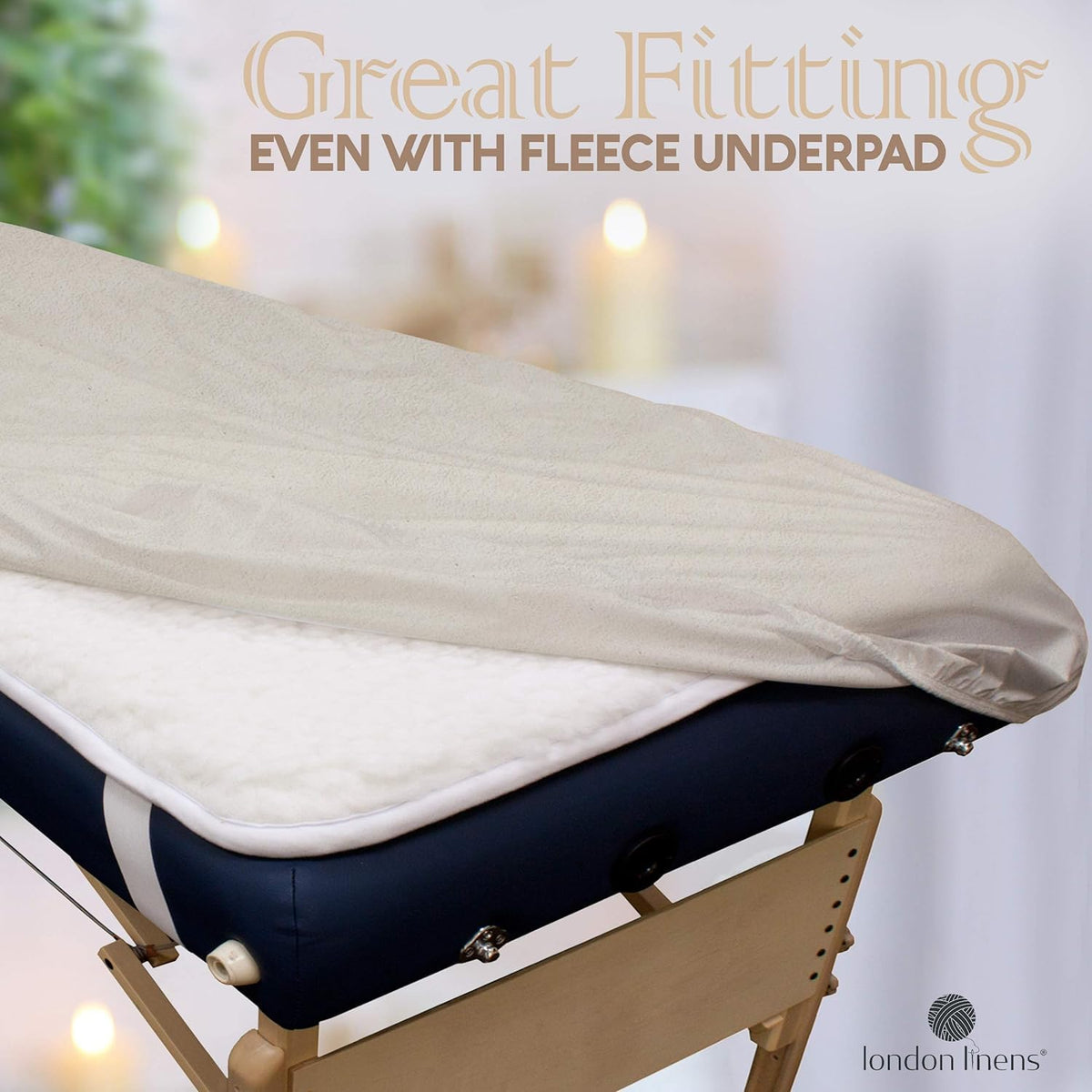 LONDON LINENS flat massage sheet 61x100 for full table coverage
