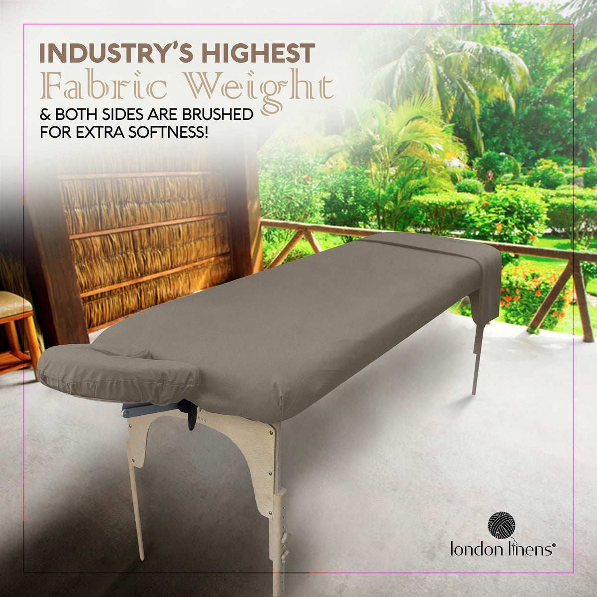 LONDON LINENS flat sheet 61x100 designed for quick setup on most tables.