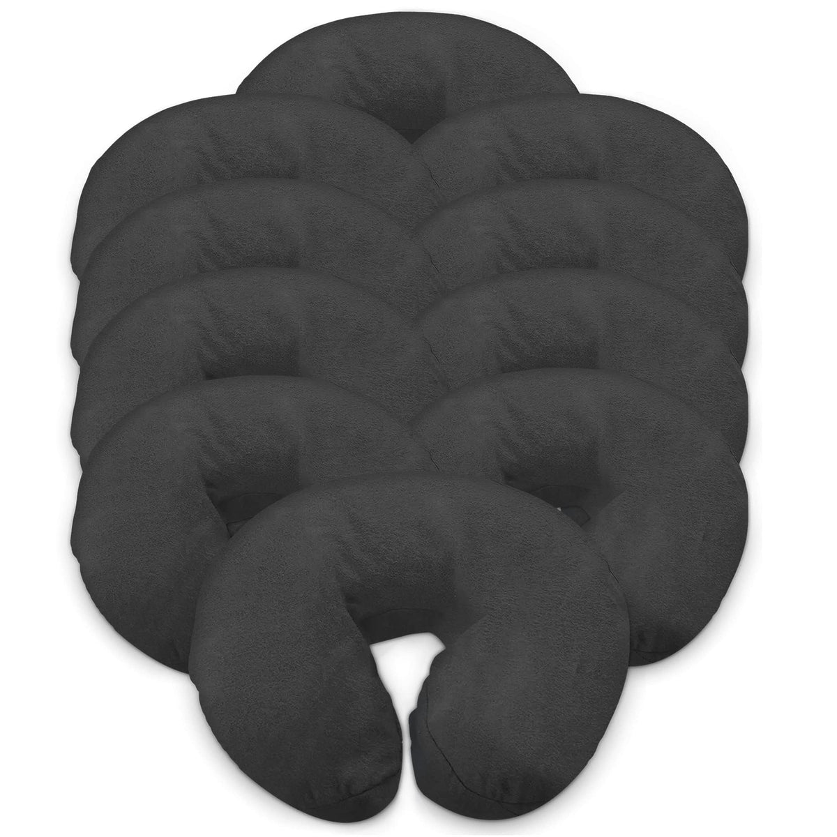 London Linens face cradle covers in greenish grey offer a clean, professional look.