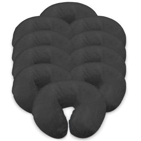 London Linens face cradle covers in greenish grey offer a clean, professional look.