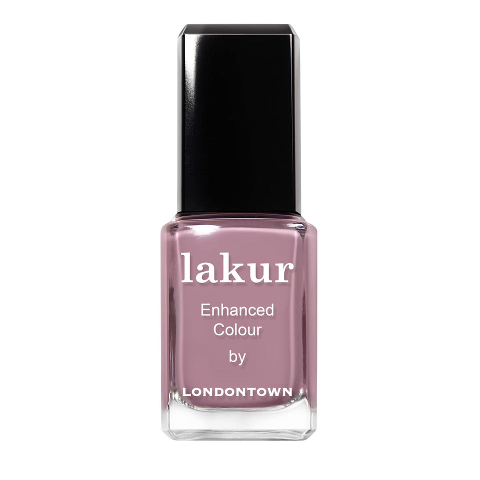 LONDONTOWN Dusty Pink Bell Flower bottle showcases glossy shade and branding