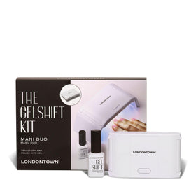 LONDONTOWN GelShift top coat over dry polish for gel-look shine.
