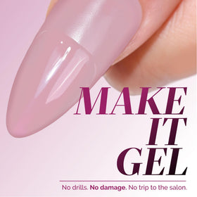 LONDONTOWN GelShift finish on polish under UV light for gel-look.