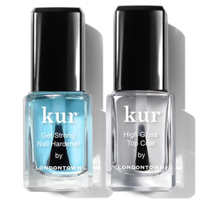 LONDONTOWN Get Strong Nail Hardener bottle reinforces nails for everyday wear.