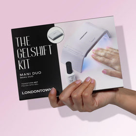 LONDONTOWN GelShift kit with top coat and foldable lamp.