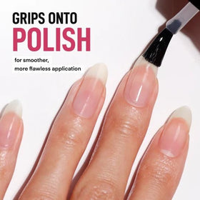 LONDONTOWN Kur Gel Genius base coat quick-dry finish helps nails dry faster.
