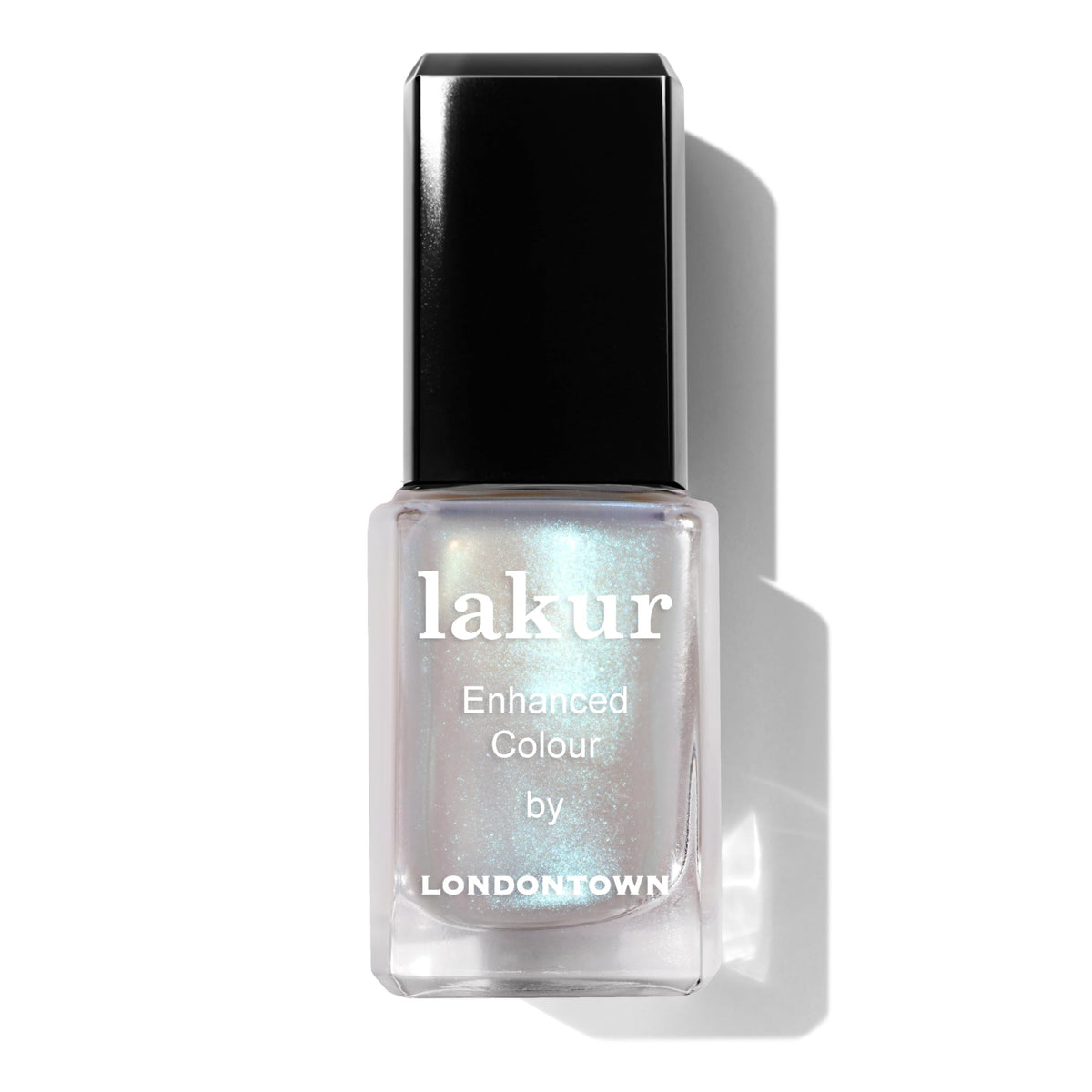 LONDONTOWN Lakur Chrome Glaze bottle showing a bold metallic chrome finish.