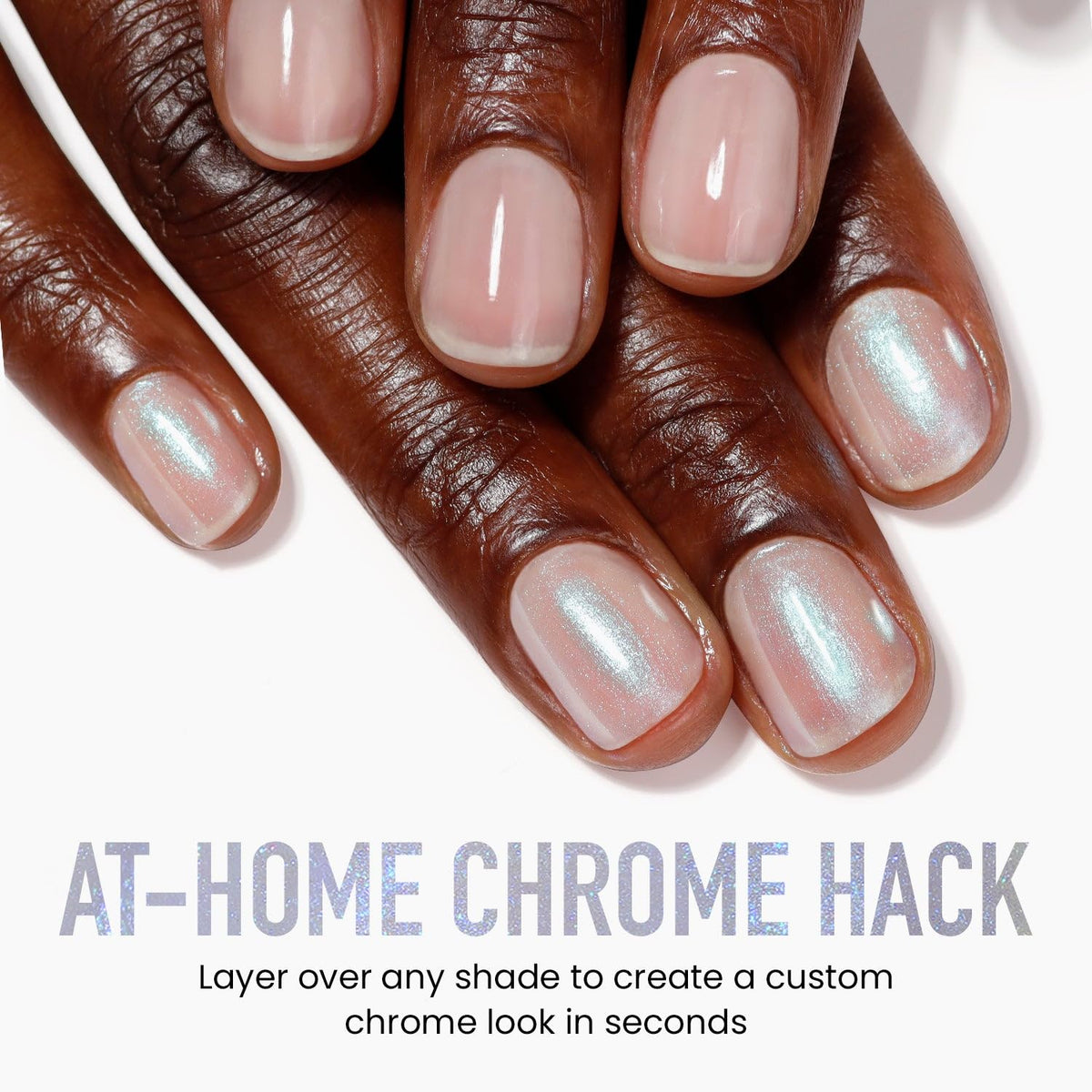 Close-up of light reflecting off the chrome glaze for luminous shimmer.