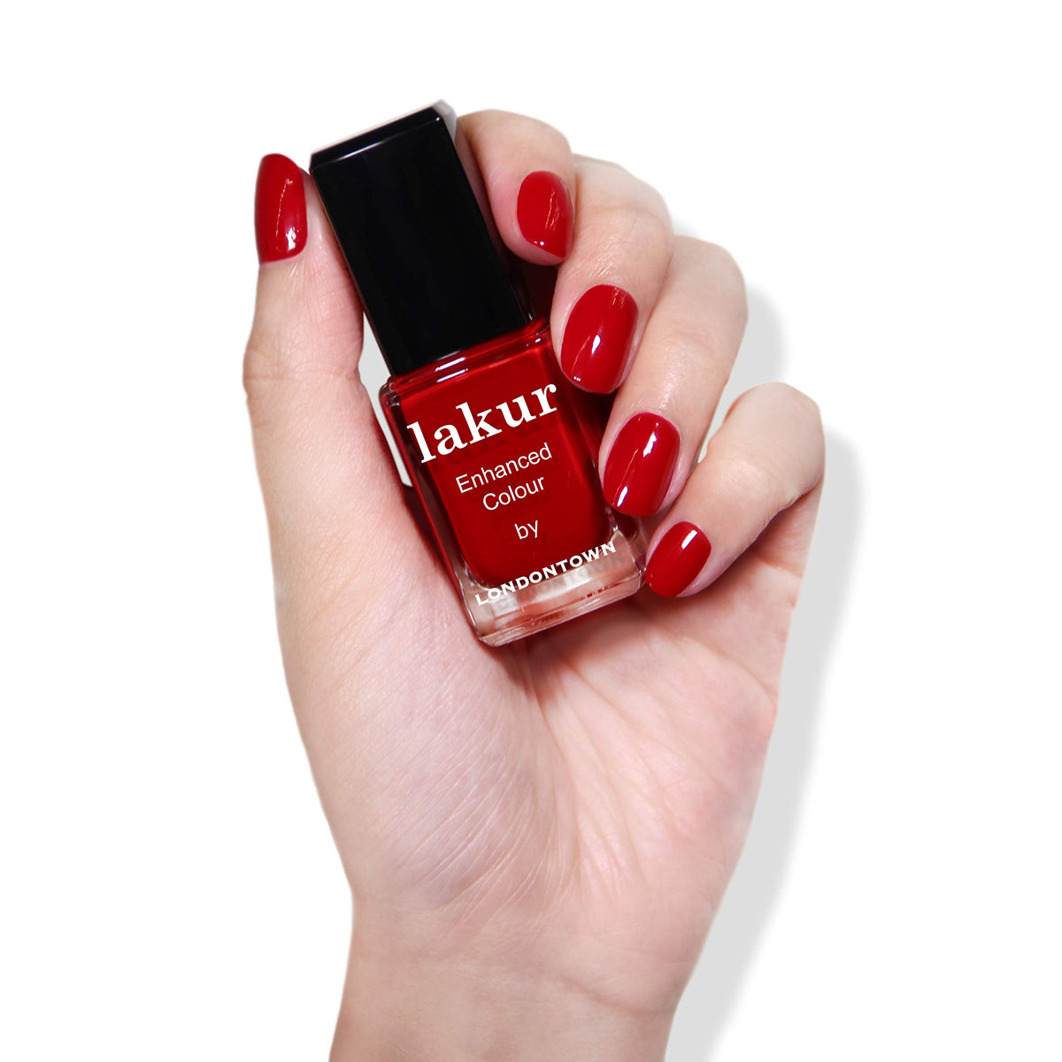 Wear-test shot highlights durable color with a glossy, salon-like shine