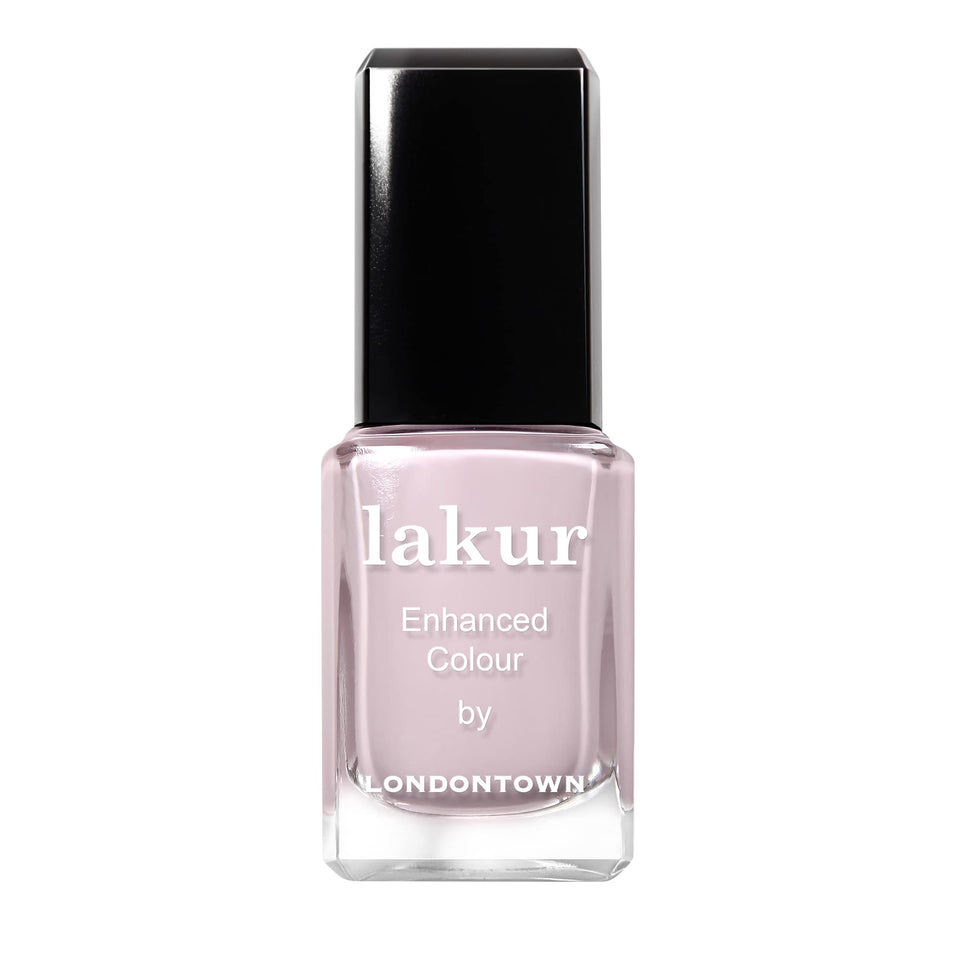 LONDONTOWN Lakur Afternoon Tea bottle displays warm pink creme for a cozy manicure.