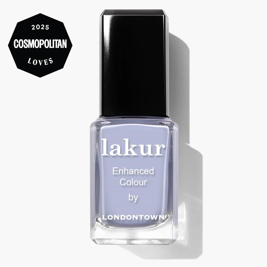 LONDONTOWN Lakur swatch on nail shows long-lasting color and smooth coverage.